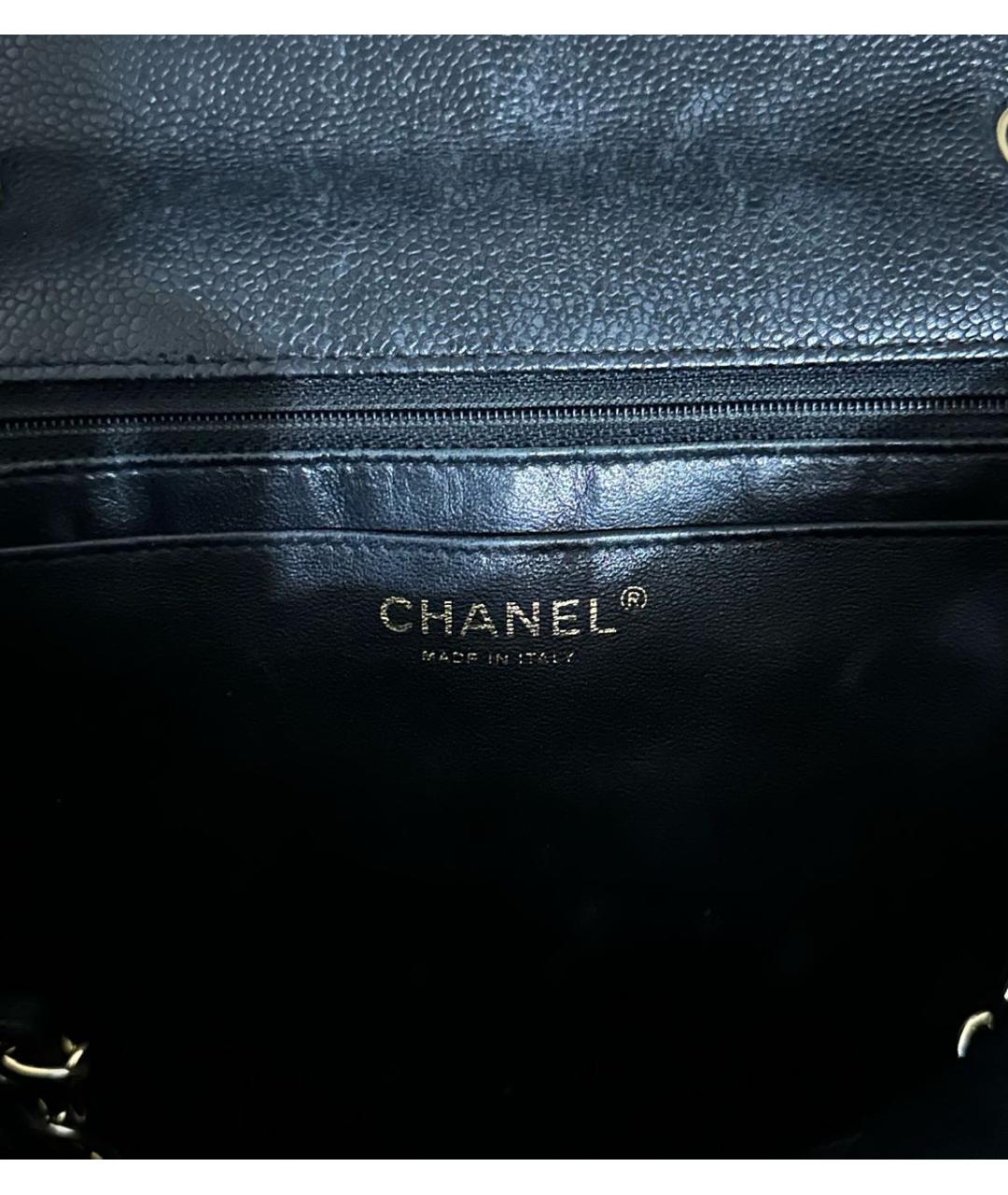 CHANEL PRE-OWNED Черная кожаная сумка через плечо, фото 5