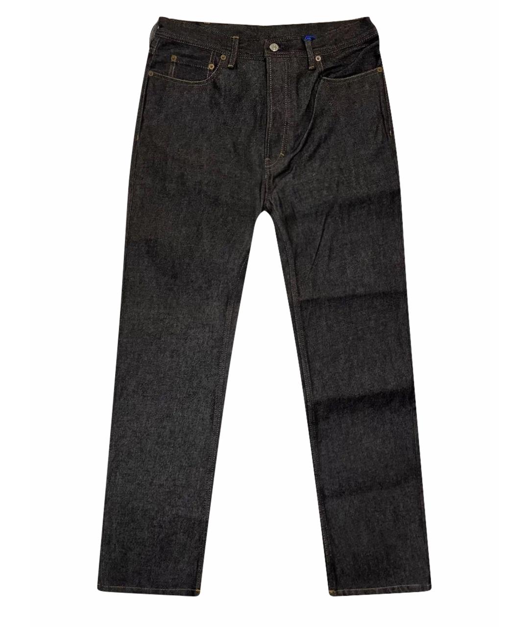 ACNE STUDIOS Черные хлопковые прямые джинсы, фото 1