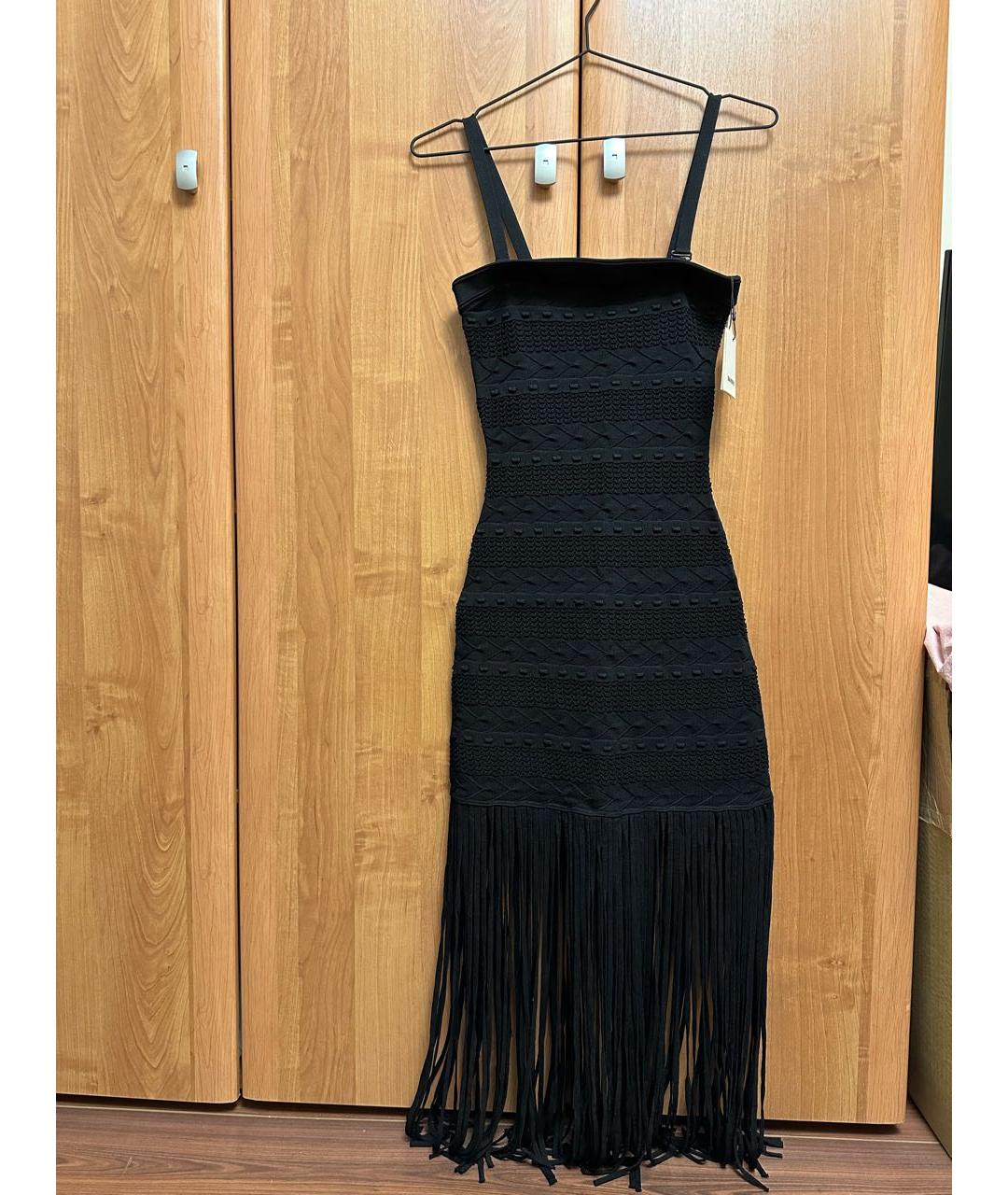 SANDRO Черное вискозное повседневное платье, фото 6