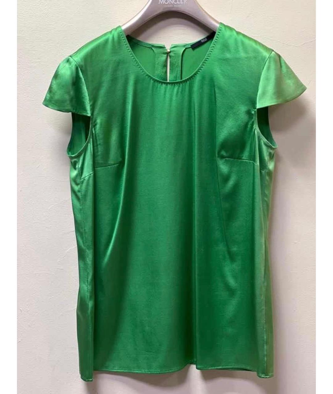 HUGO BOSS Зеленая шелковая блузы, фото 8