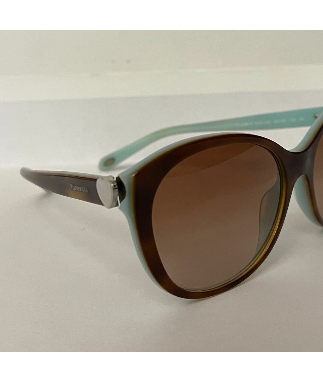 TIFFANY&CO Голубые пластиковые солнцезащитные очки, фото 3