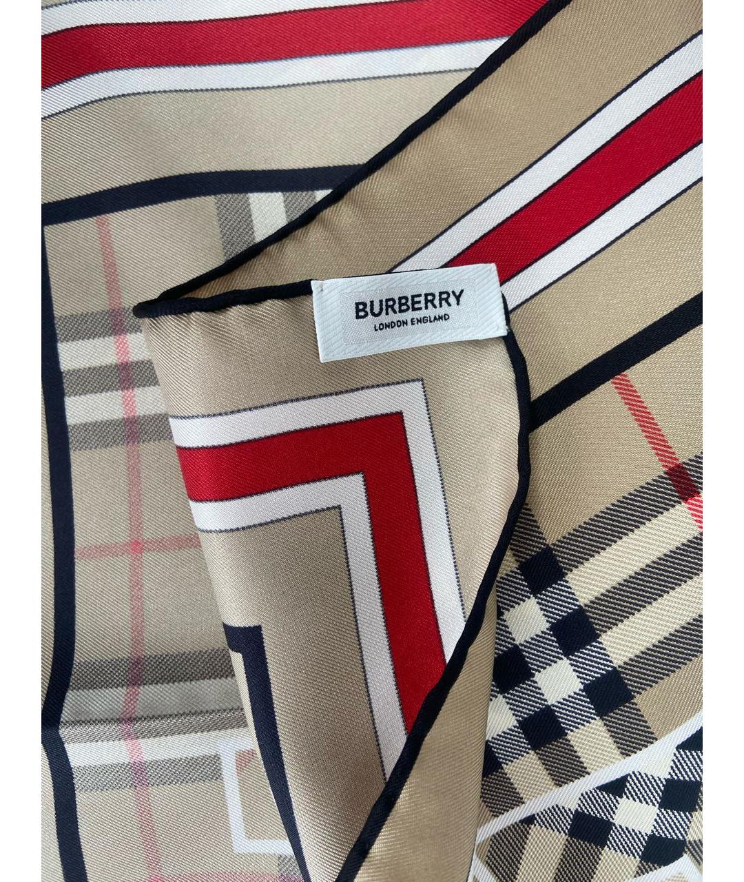 BURBERRY Мульти шелковый платок, фото 4