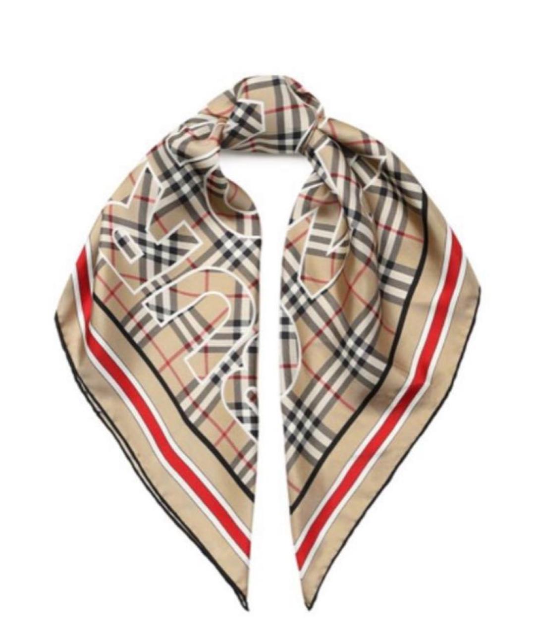 BURBERRY Мульти шелковый платок, фото 2