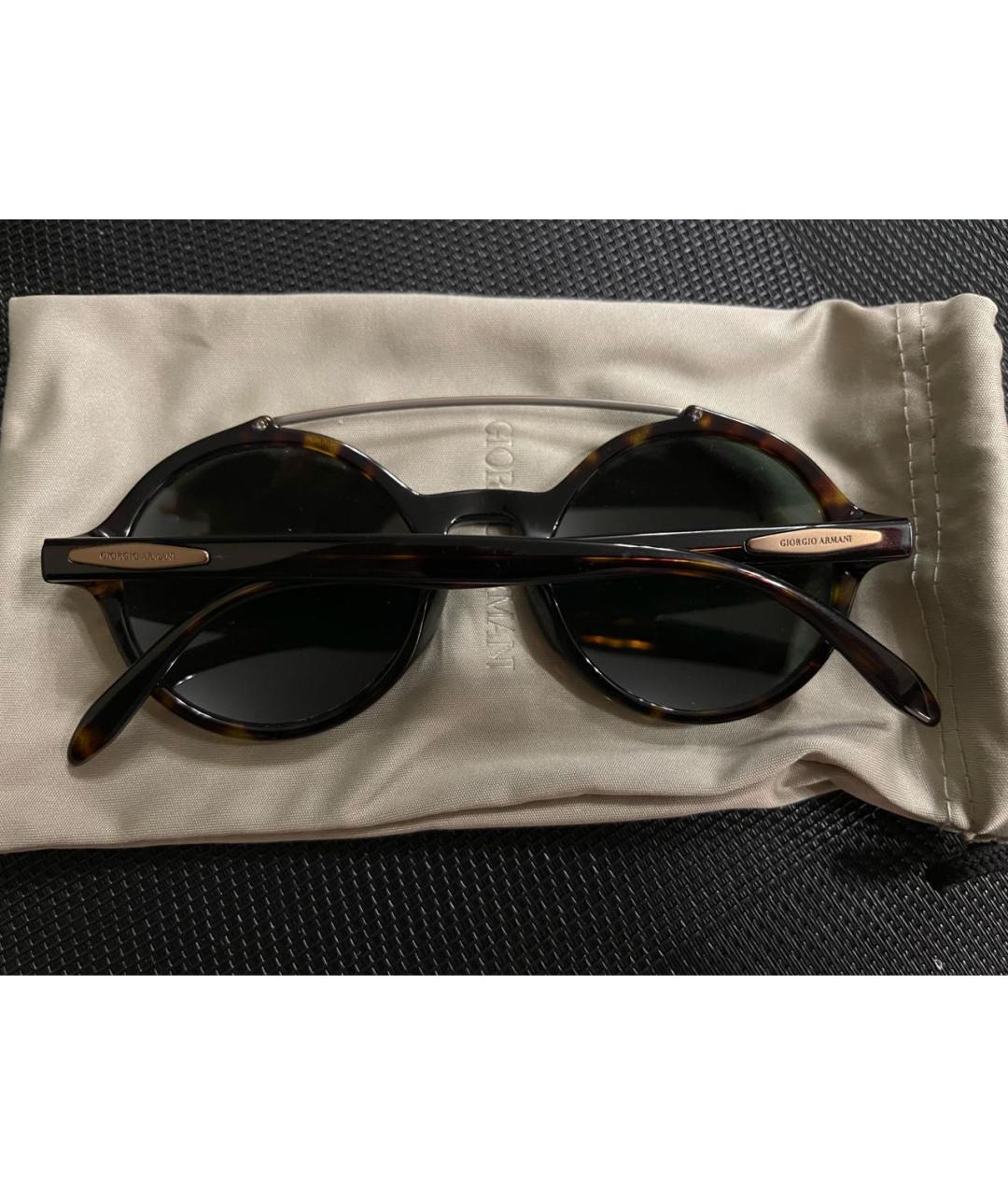 GIORGIO ARMANI Коричневые пластиковые солнцезащитные очки, фото 3