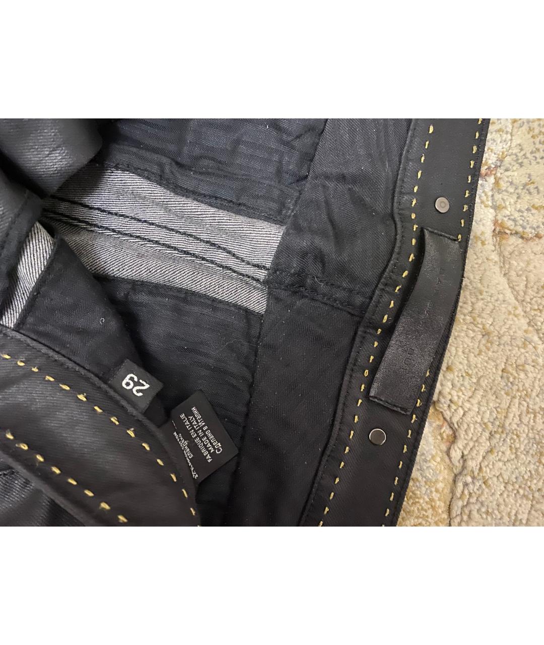 BARBARA BUI Черные хлопковые прямые джинсы, фото 2