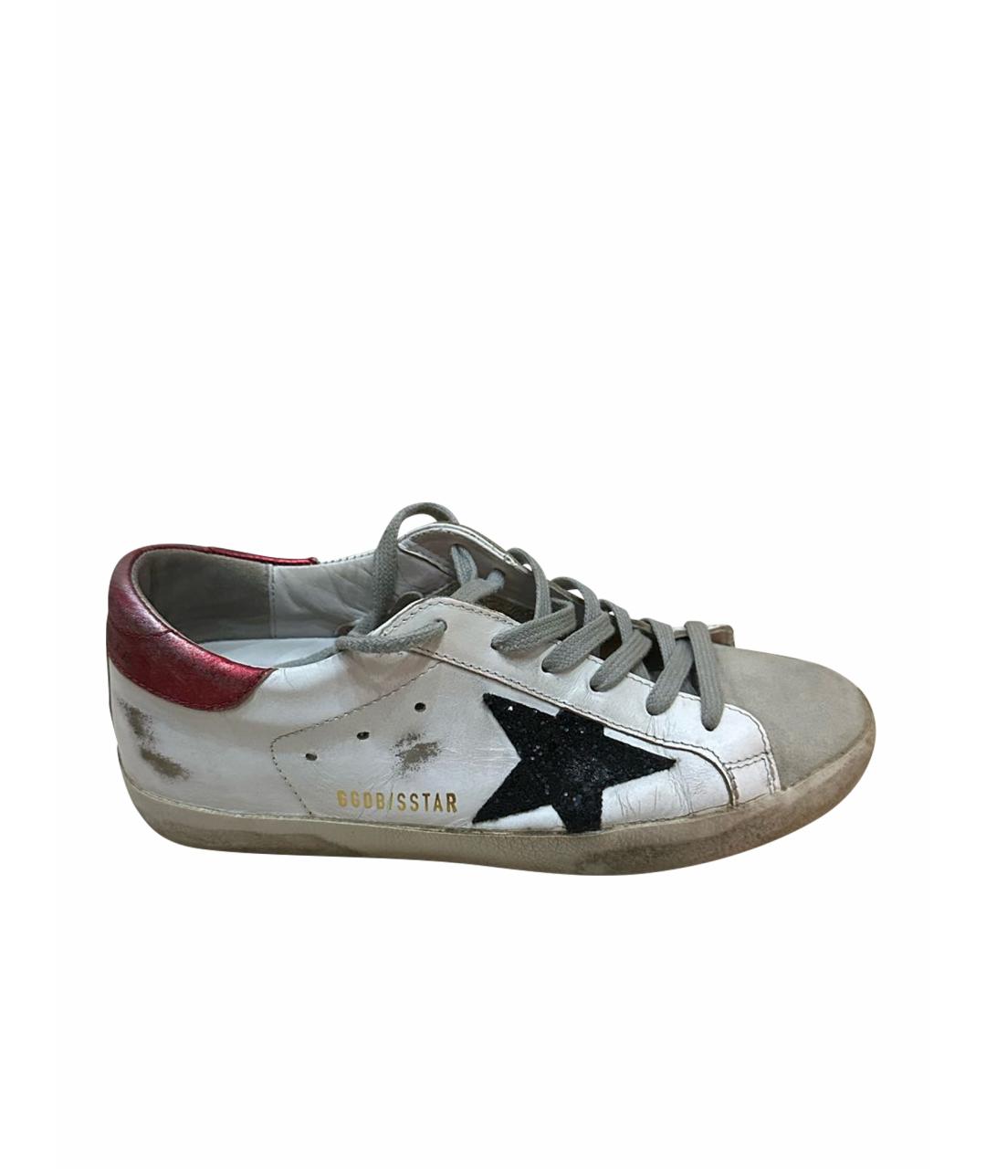 GOLDEN GOOSE DELUXE BRAND Белые кожаные кеды, фото 1