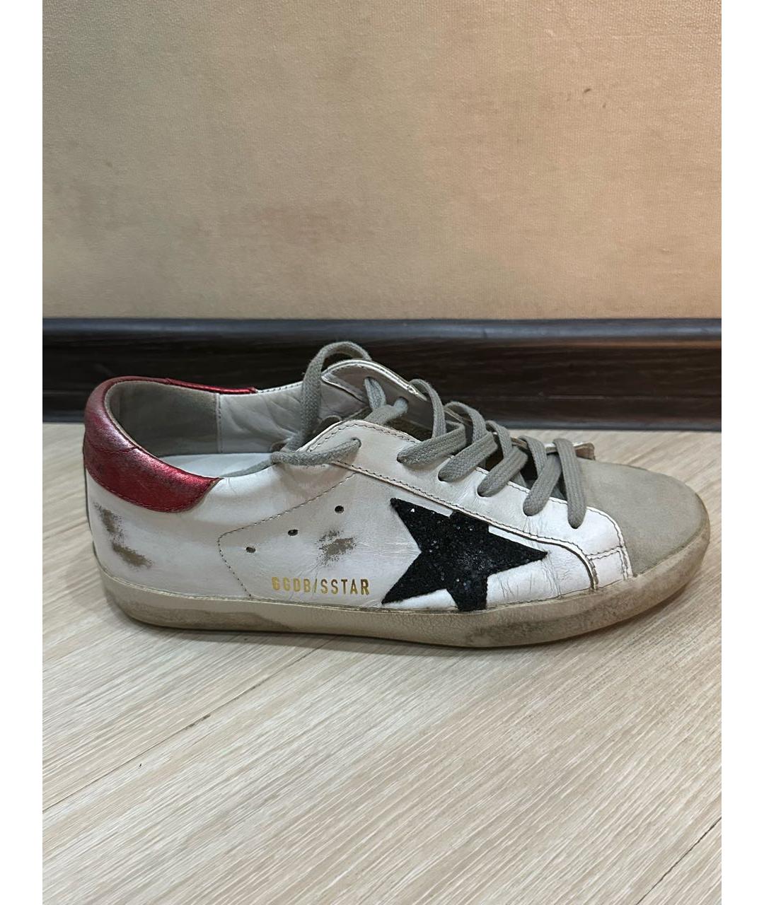 GOLDEN GOOSE DELUXE BRAND Белые кожаные кеды, фото 5