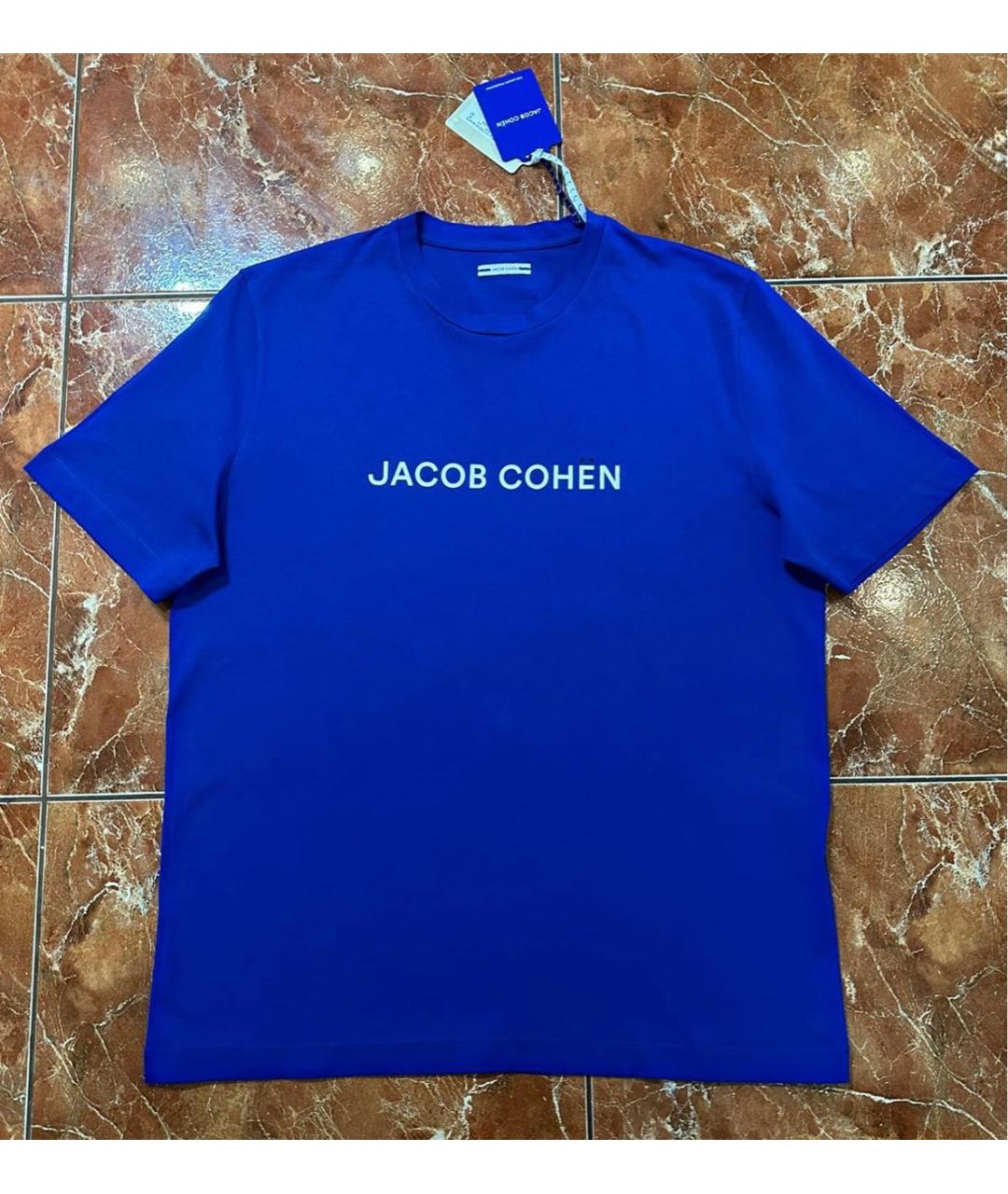 JACOB COHEN Синяя хлопковая футболка, фото 6
