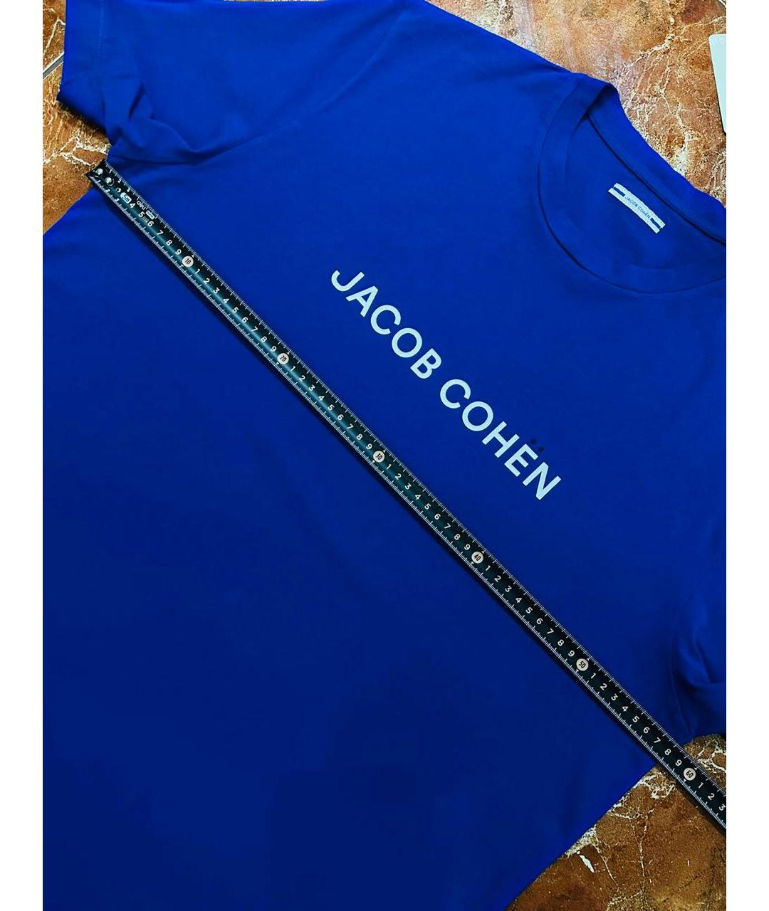 JACOB COHEN Синяя хлопковая футболка, фото 5