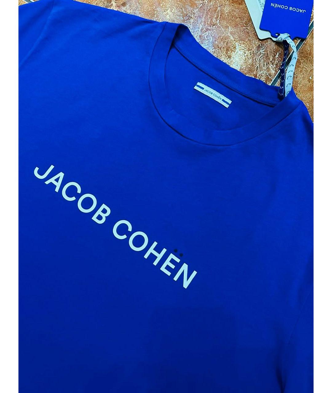 JACOB COHEN Синяя хлопковая футболка, фото 3