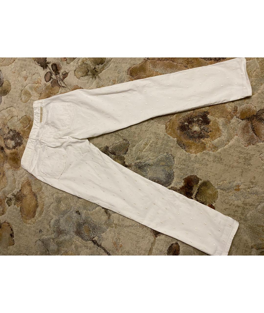 STELLA MCCARTNEY Белые хлопковые прямые джинсы, фото 3