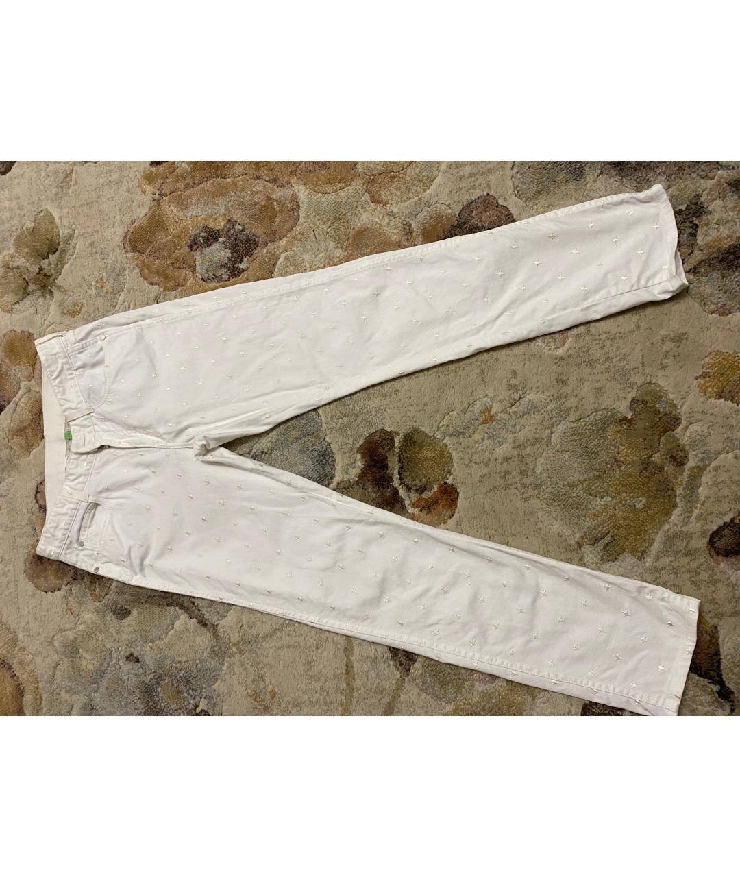 STELLA MCCARTNEY Белые хлопковые прямые джинсы, фото 4