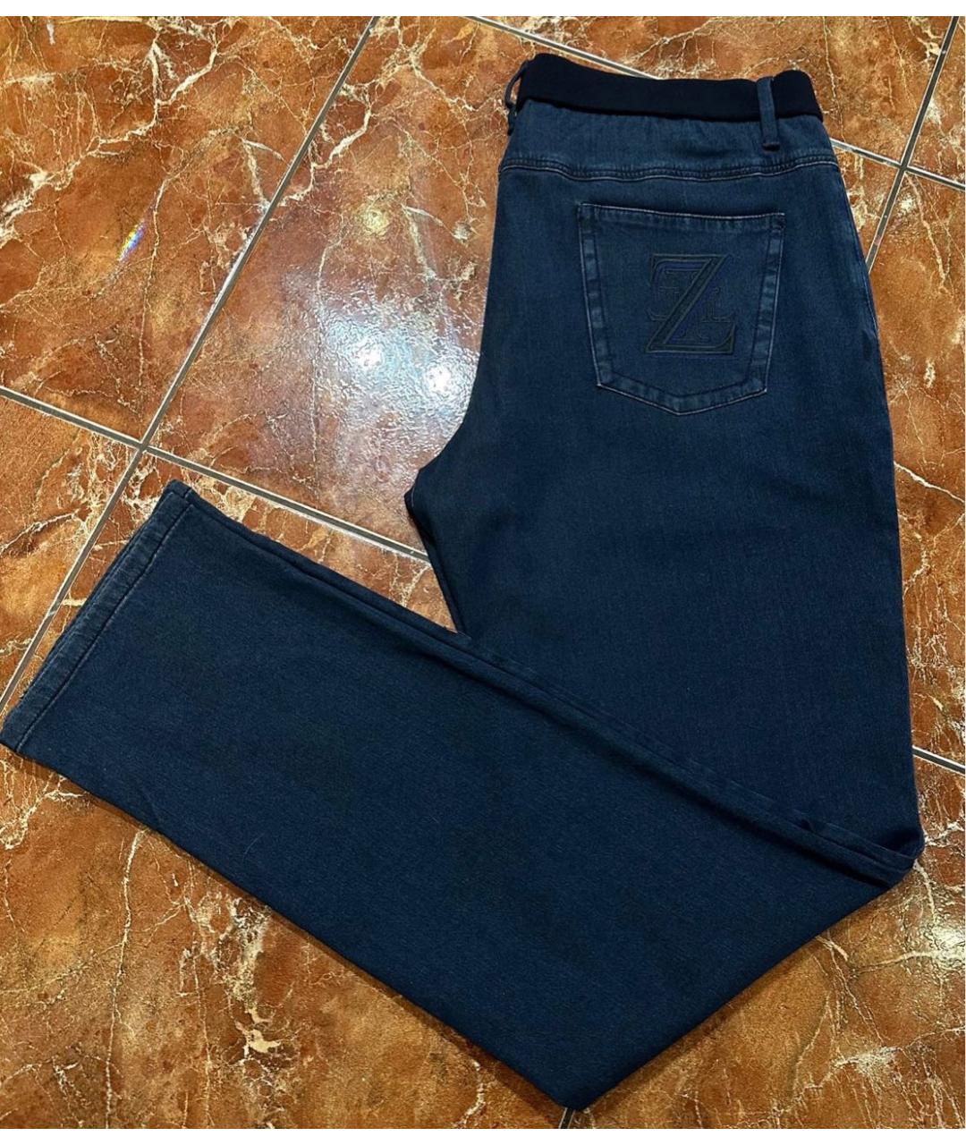 ZILLI Темно-синие джинсы, фото 4