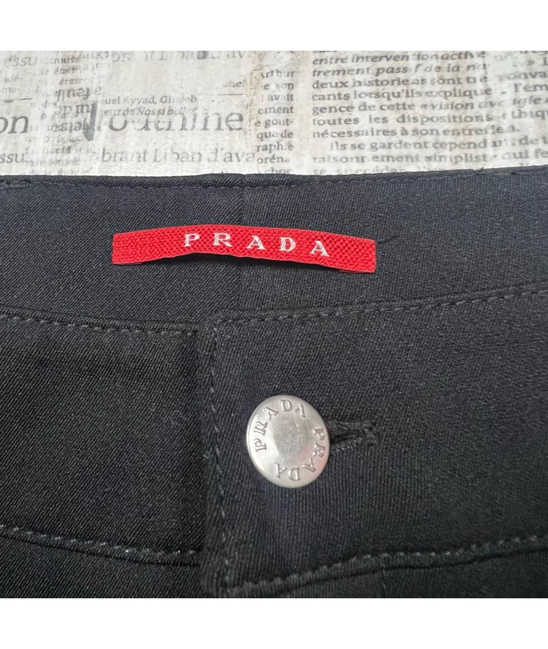 PRADA Черные брюки узкие, фото 3