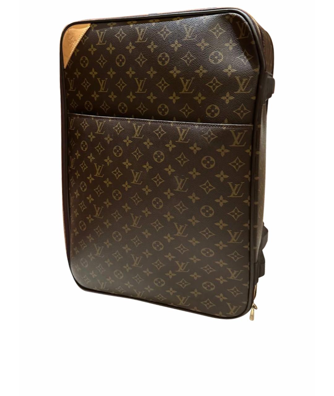 LOUIS VUITTON PRE-OWNED Коричневый кожаный чемодан, фото 1