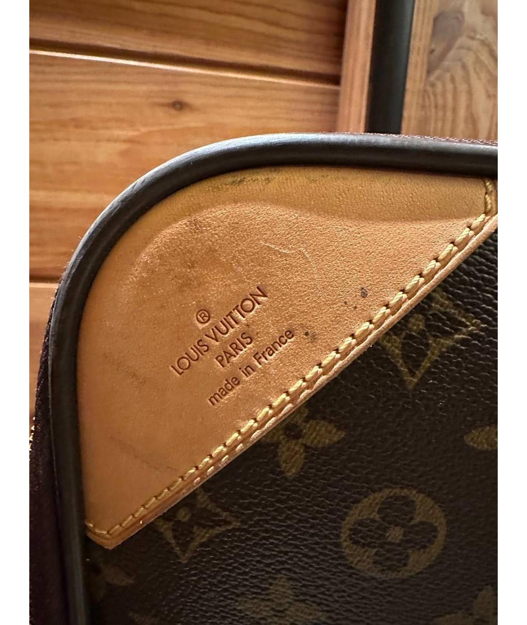 LOUIS VUITTON PRE-OWNED Коричневый кожаный чемодан, фото 6