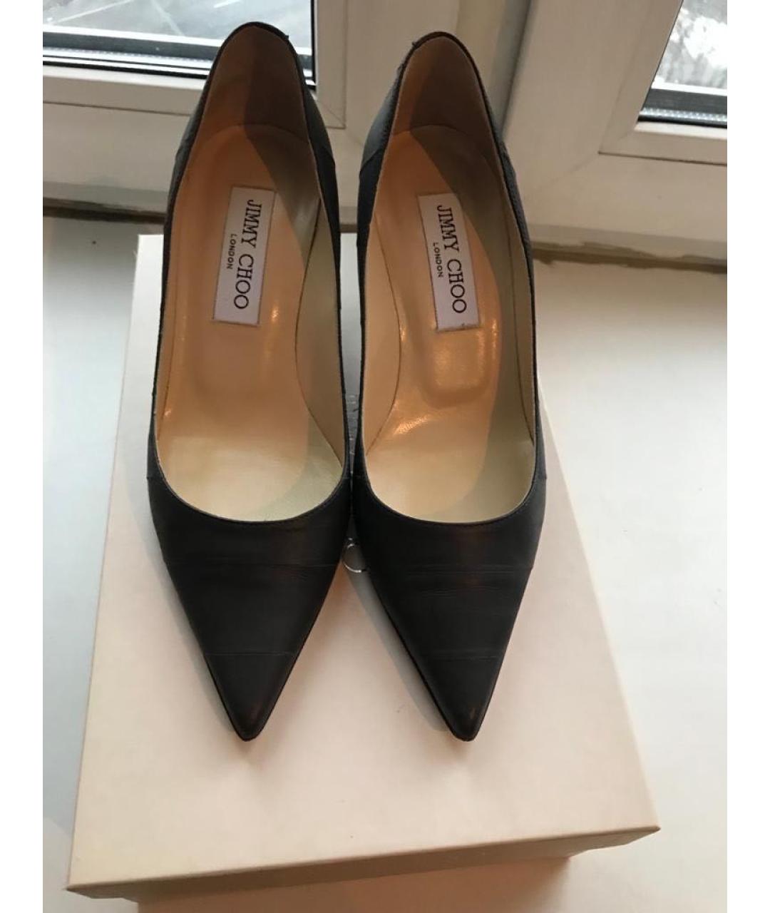 JIMMY CHOO Серые кожаные туфли, фото 4