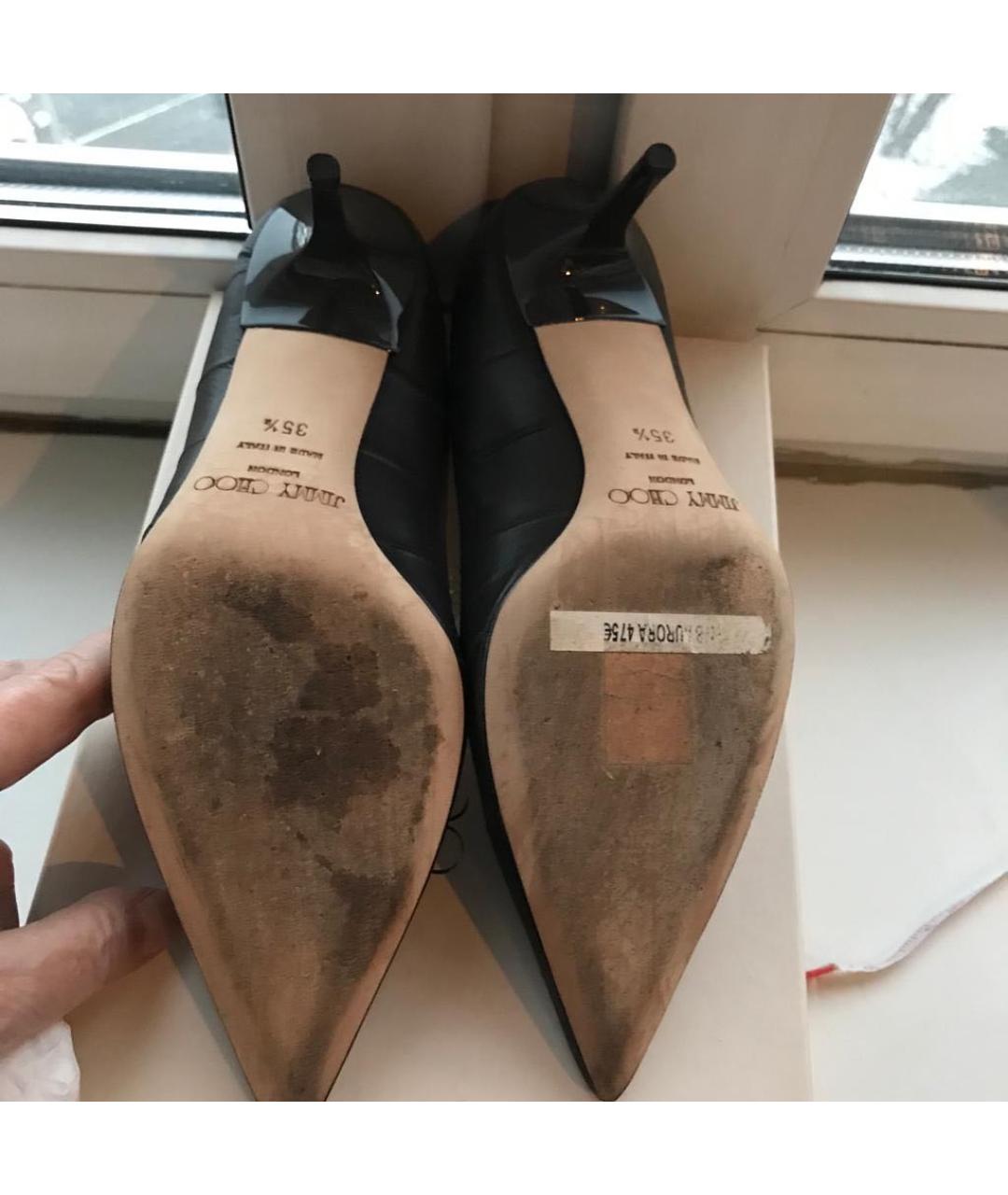 JIMMY CHOO Серые кожаные туфли, фото 8