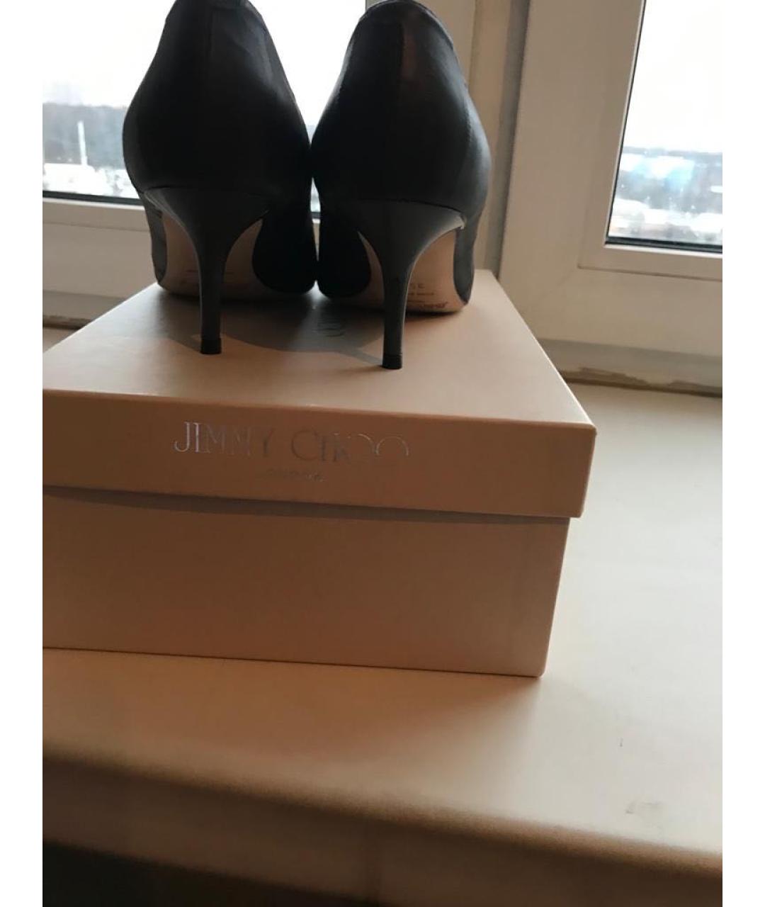 JIMMY CHOO Серые кожаные туфли, фото 5