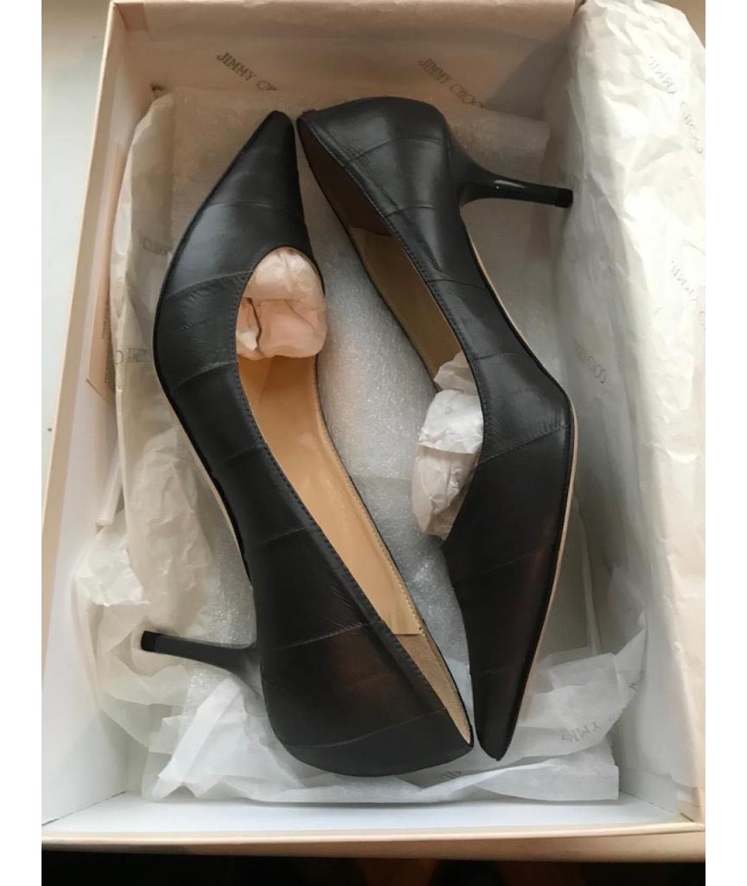 JIMMY CHOO Серые кожаные туфли, фото 3