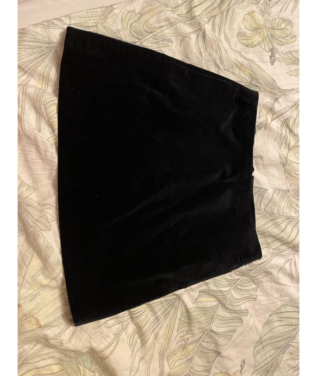GUCCI Черная бархатная юбка мини, фото 6