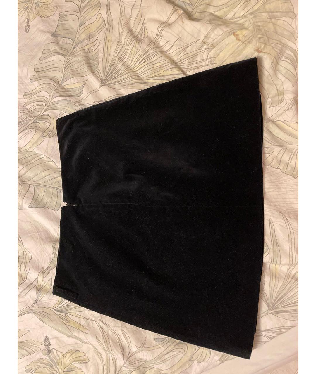 GUCCI Черная бархатная юбка мини, фото 2