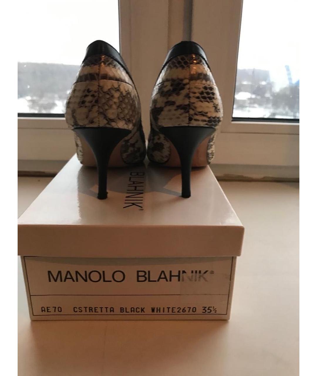 MANOLO BLAHNIK Мульти туфли из экзотической кожи, фото 8