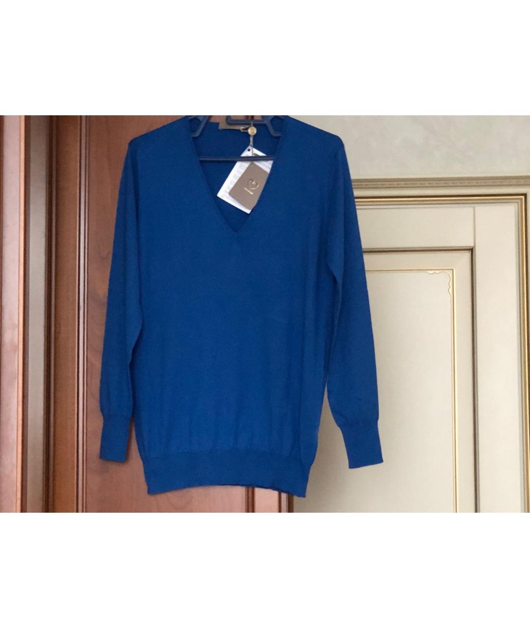 CRUCIANI Синий хлопковый джемпер / свитер, фото 7
