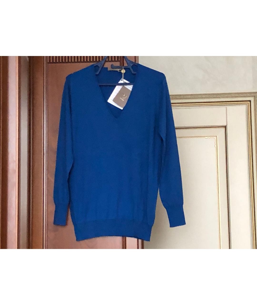 CRUCIANI Синий хлопковый джемпер / свитер, фото 2