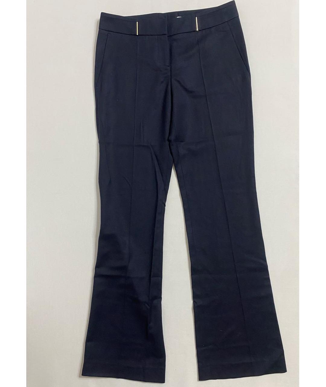 HUGO BOSS Темно-синие шерстяные прямые брюки, фото 6