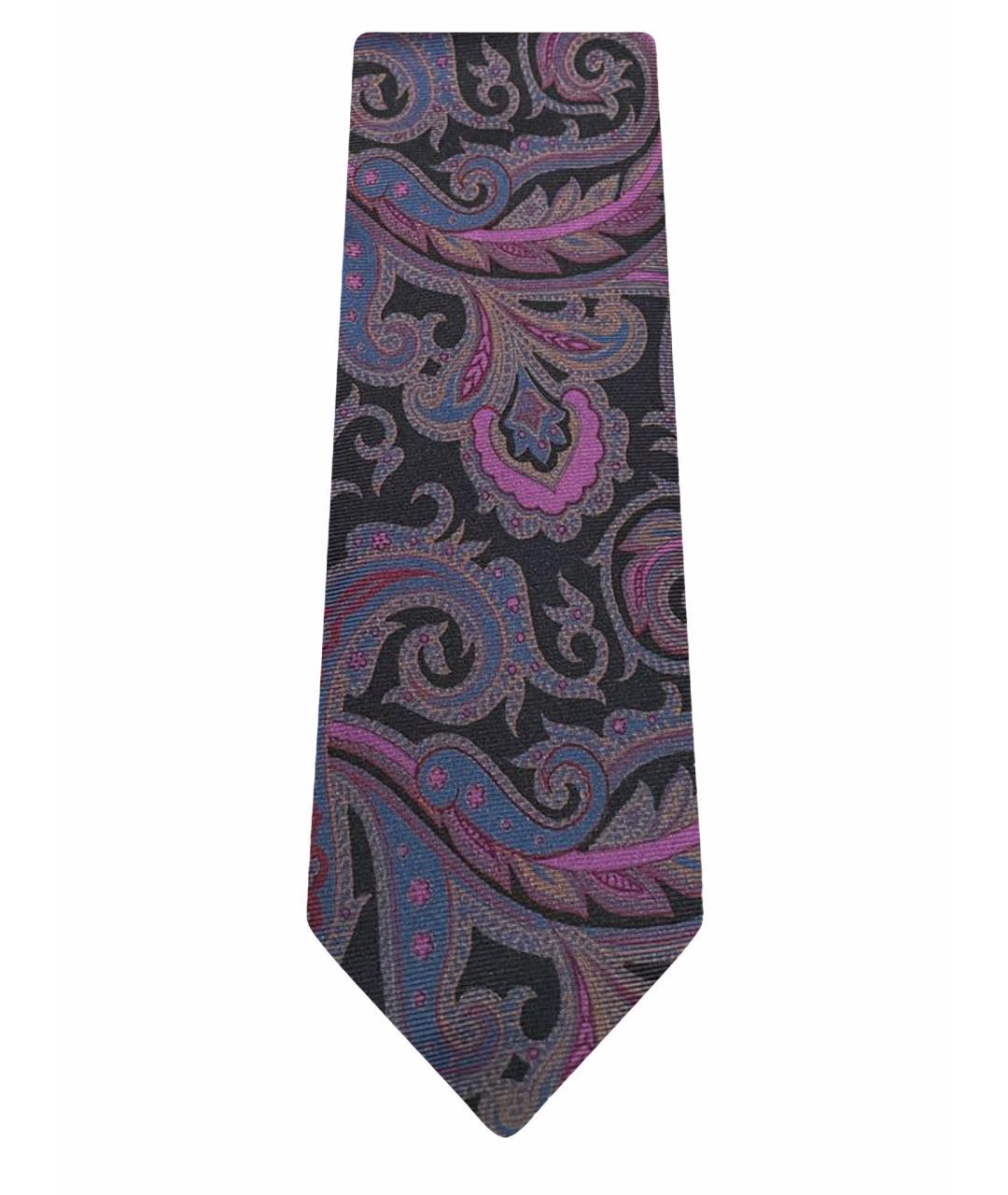 ETRO Темно-синий шелковый галстук, фото 1