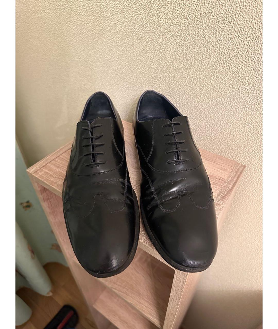 LOUIS VUITTON PRE-OWNED Черные кожаные низкие ботинки, фото 2