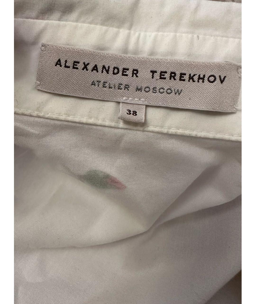 ALEXANDER TEREKHOV Белое хлопковое повседневное платье, фото 4