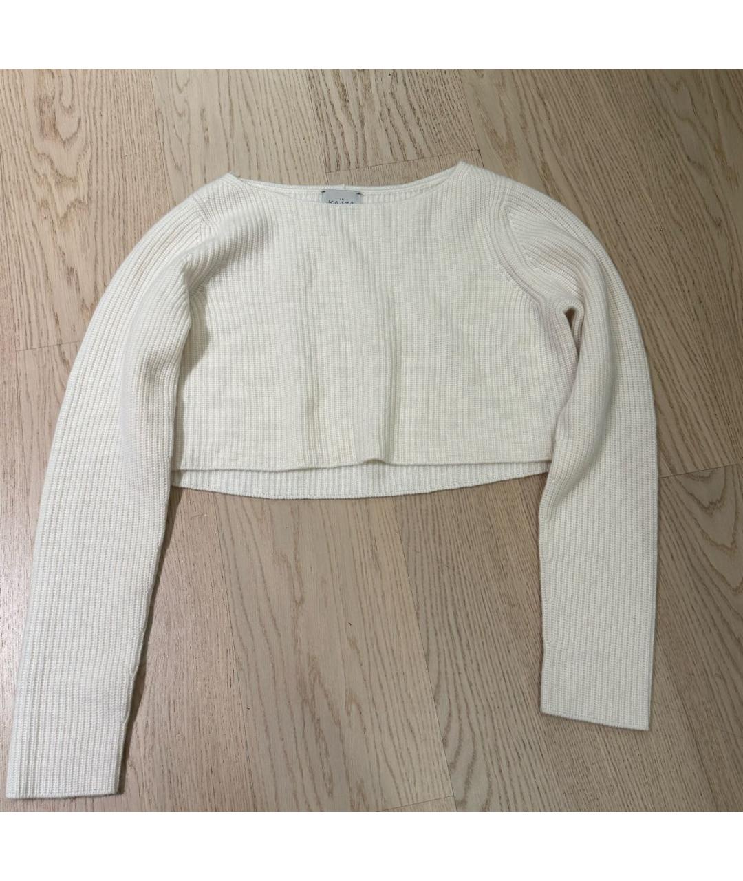 LE KASHA Белый кашемировый джемпер / свитер, фото 3