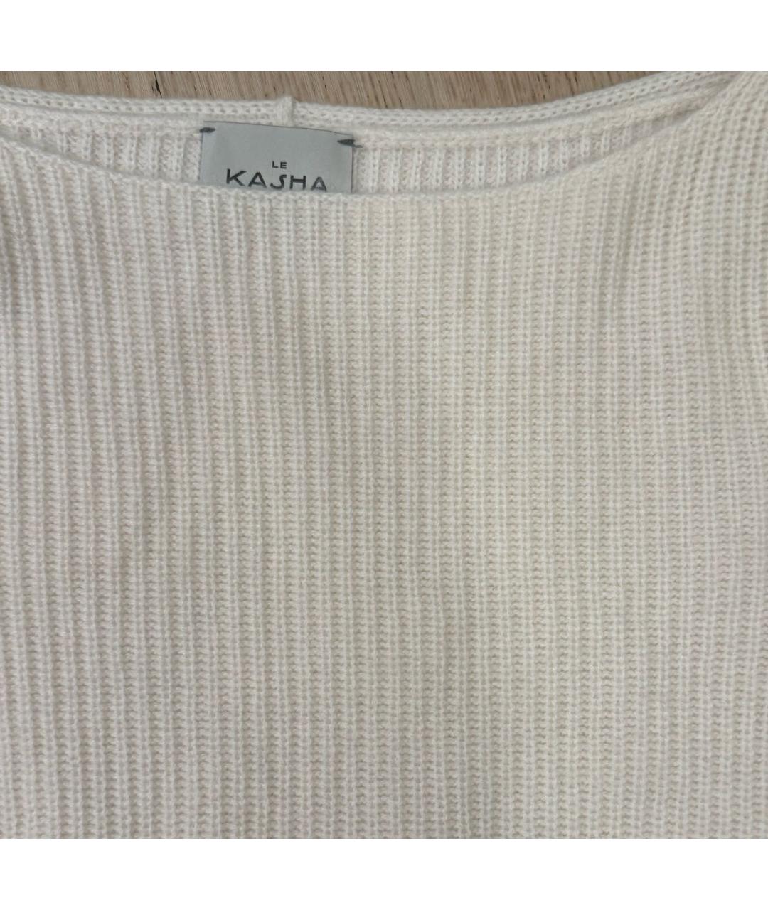 LE KASHA Белый кашемировый джемпер / свитер, фото 6