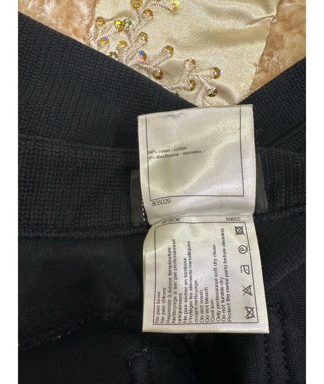 CHANEL PRE-OWNED Черные джинсы слим, фото 6