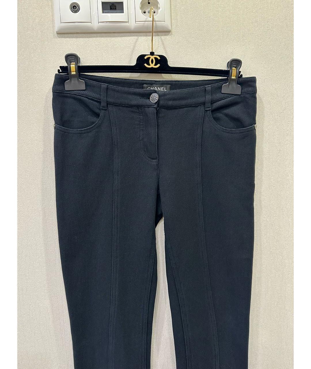 CHANEL PRE-OWNED Черные джинсы слим, фото 3
