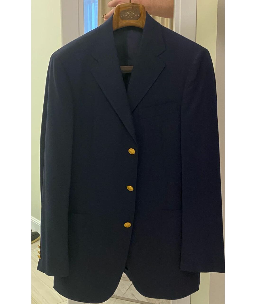 BURBERRY Темно-синий шерстяной пиджак, фото 4