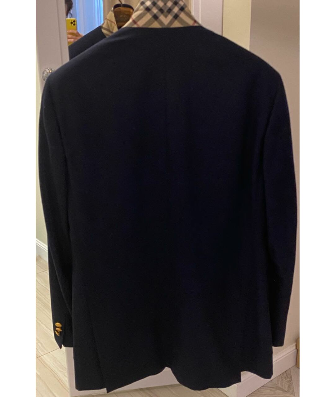 BURBERRY Темно-синий шерстяной пиджак, фото 3