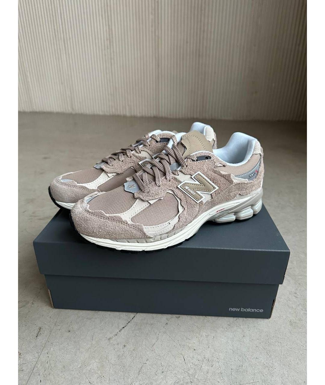 NEW BALANCE Бежевые замшевые низкие кроссовки / кеды, фото 4