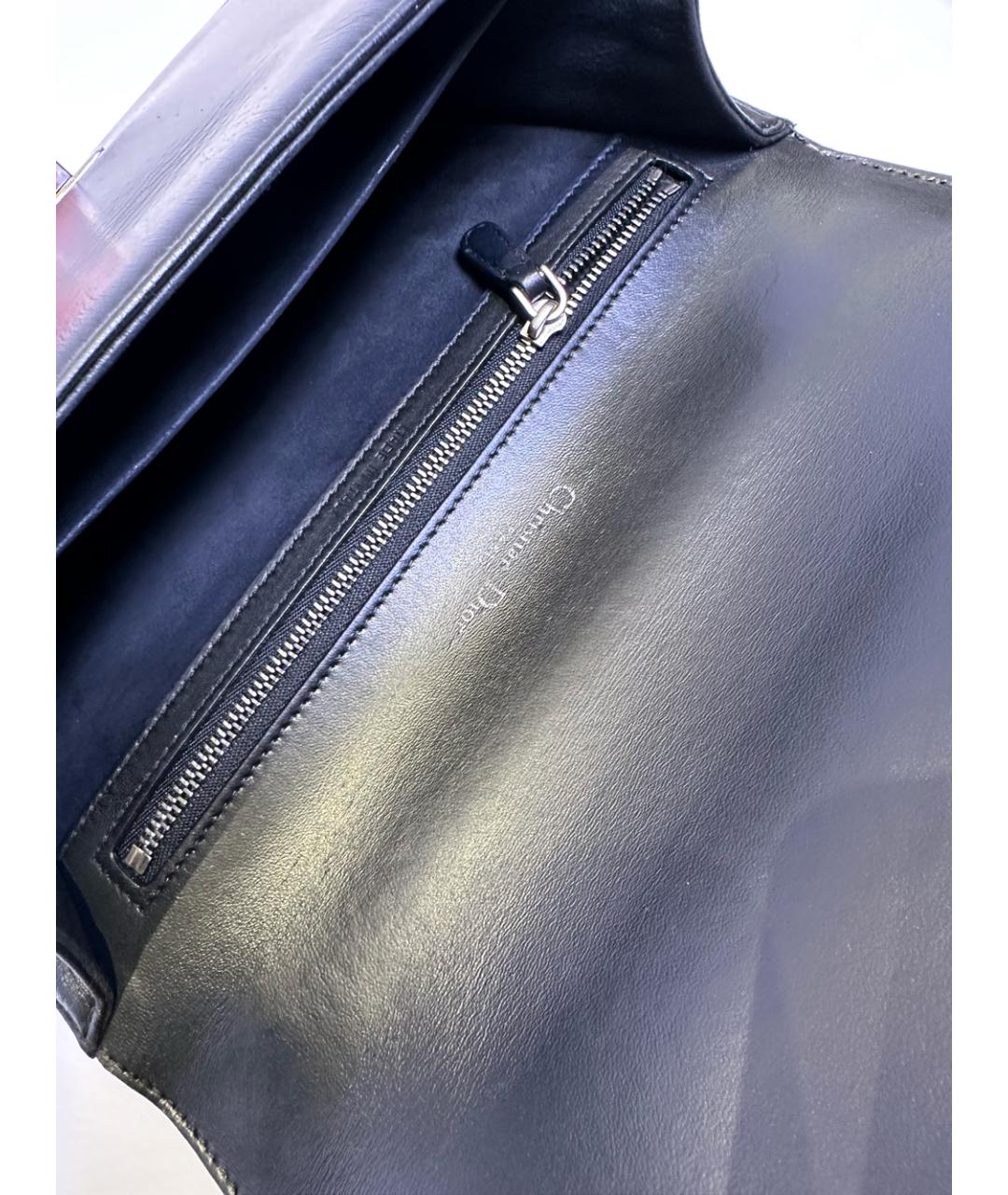CHRISTIAN DIOR PRE-OWNED Черная кожаная сумка через плечо, фото 8