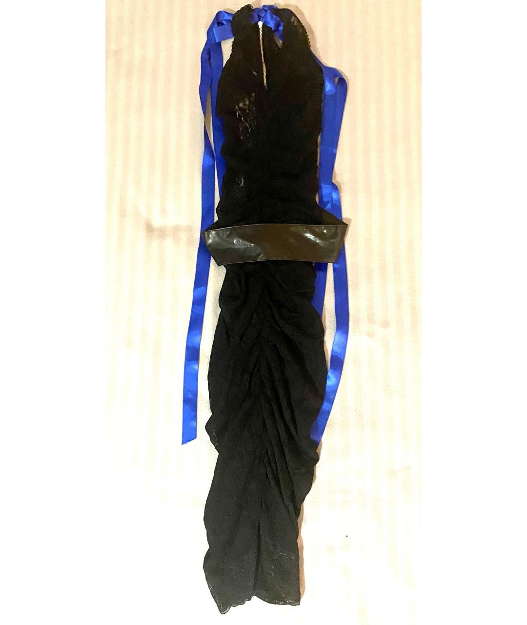 DOLCE&GABBANA Черное кружевное коктейльное платье, фото 2