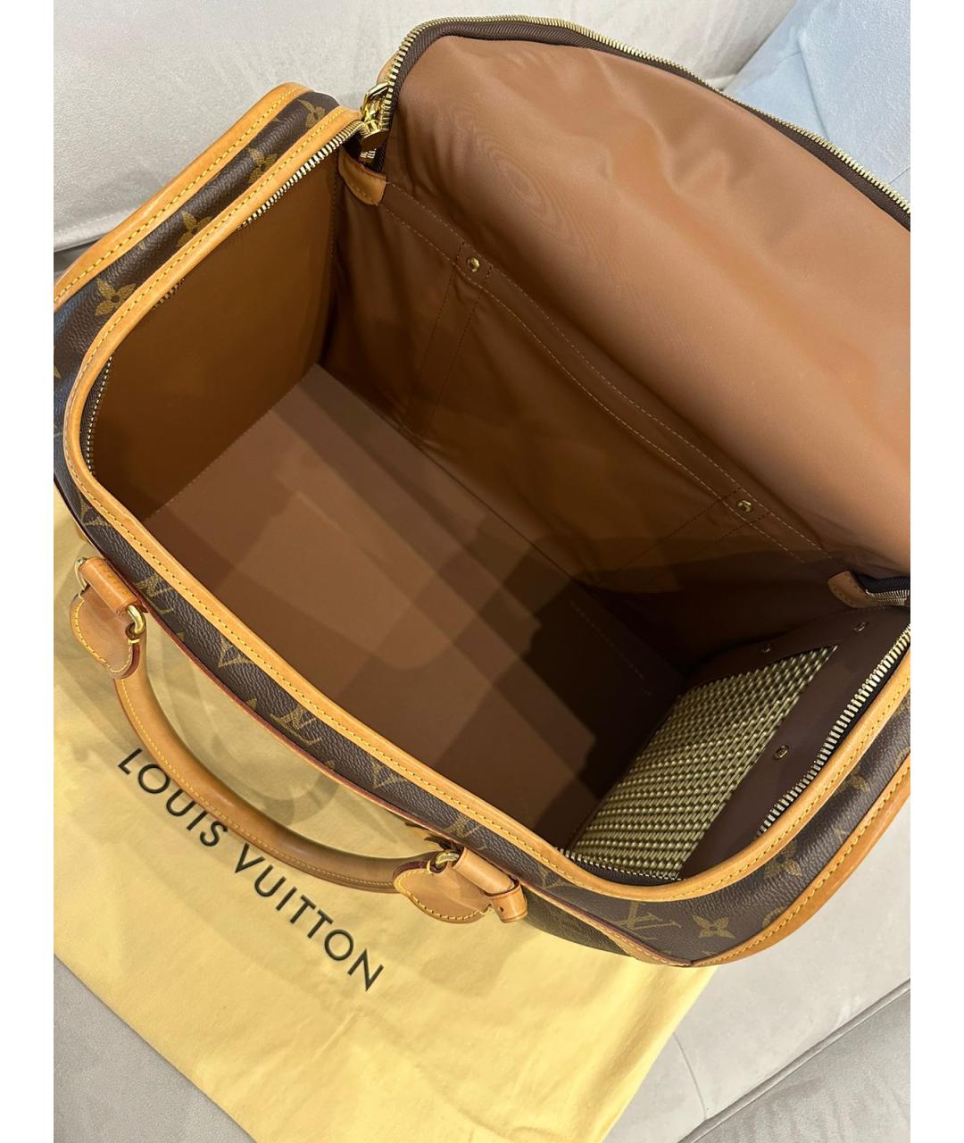 LOUIS VUITTON PRE-OWNED Коричневая кожаная дорожная/спортивная сумка, фото 5