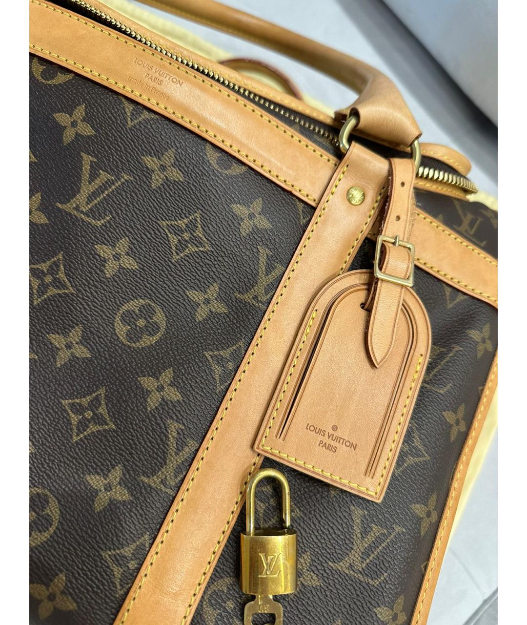 LOUIS VUITTON PRE-OWNED Коричневая кожаная дорожная/спортивная сумка, фото 8