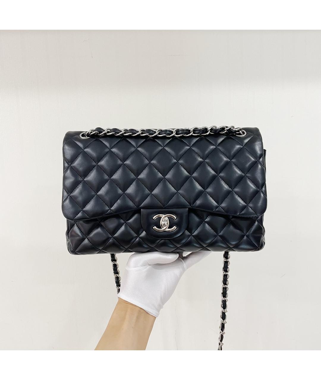 CHANEL Черная кожаная сумка через плечо, фото 8