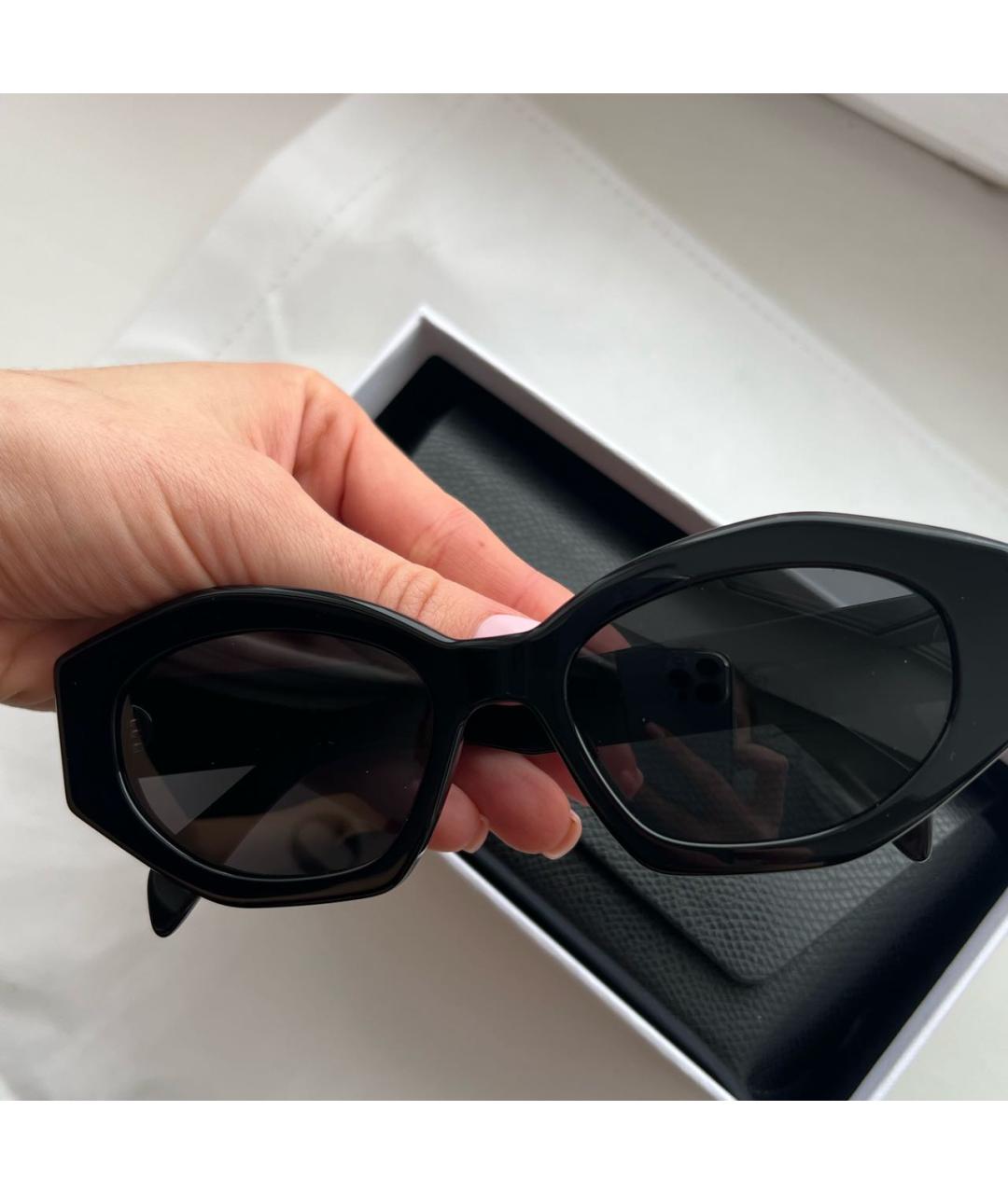 CELINE Черные пластиковые солнцезащитные очки, фото 5
