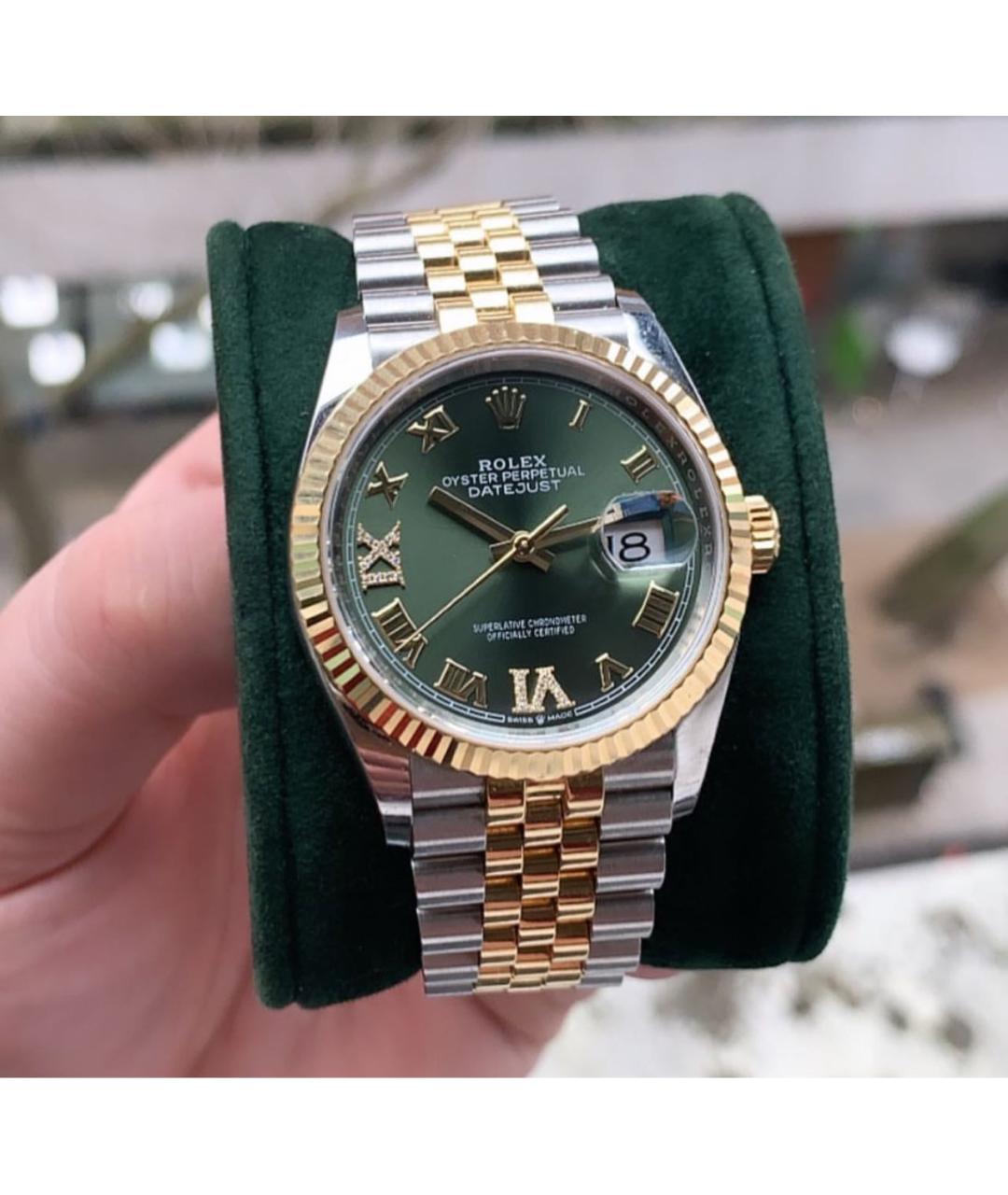 ROLEX Зеленые часы, фото 2