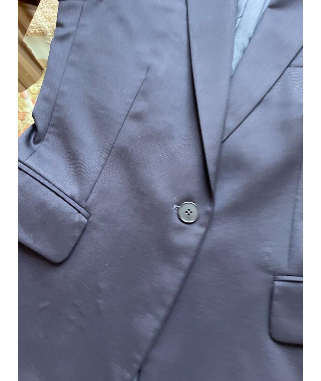 STELLA MCCARTNEY Темно-синий шерстяной костюм с брюками, фото 4