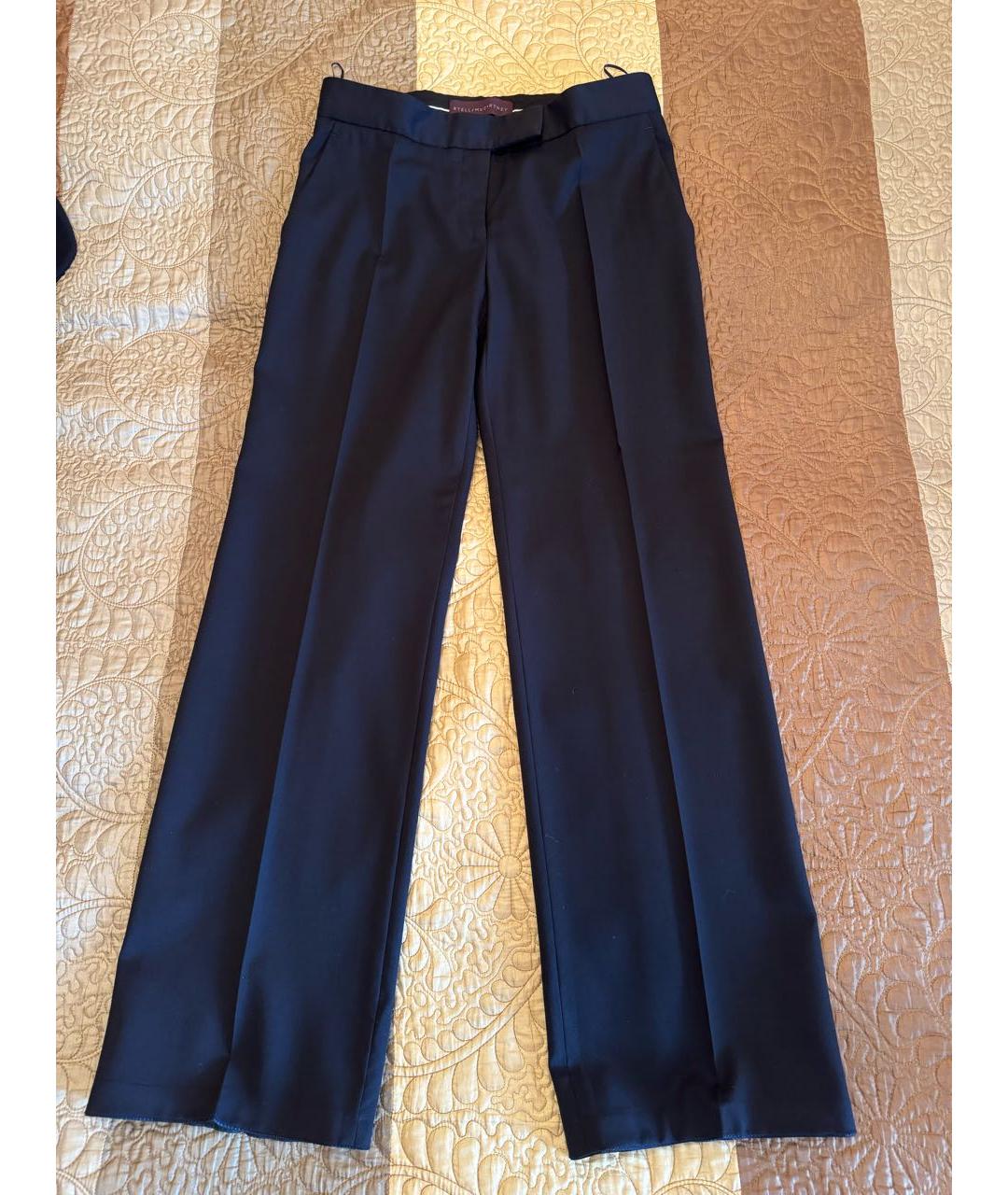 STELLA MCCARTNEY Темно-синий шерстяной костюм с брюками, фото 2