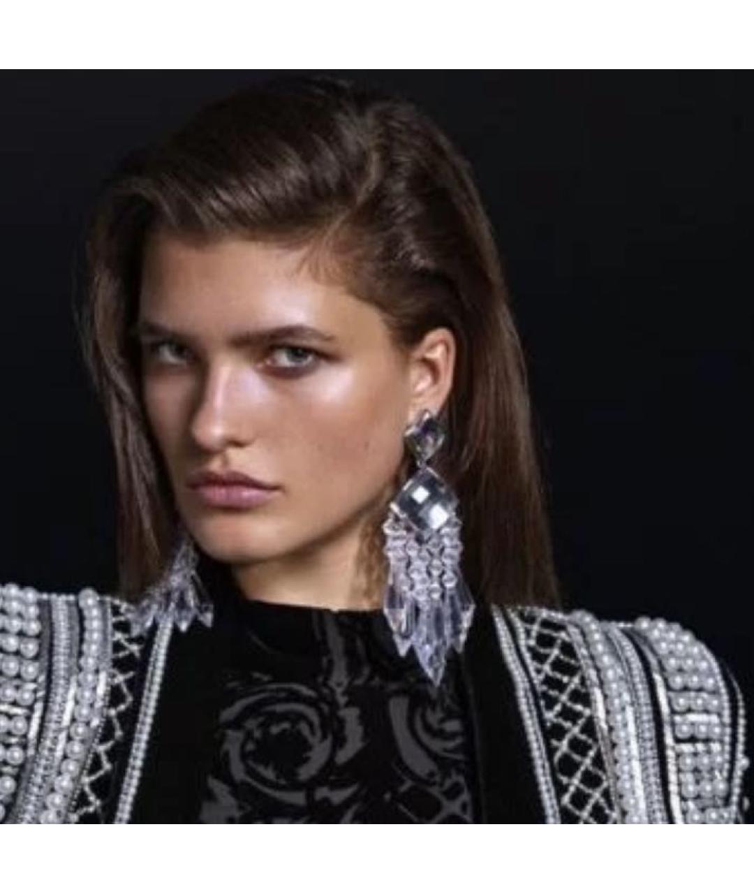 BALMAIN Белые стеклянные серьги, фото 4